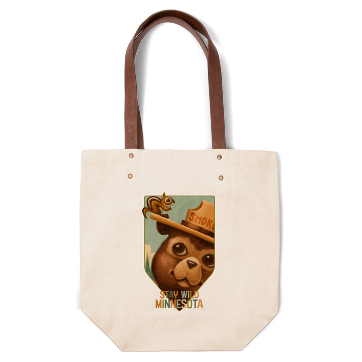 Minnesota, Smokey Bear and Squirrel, Contour, Deluxe Tote