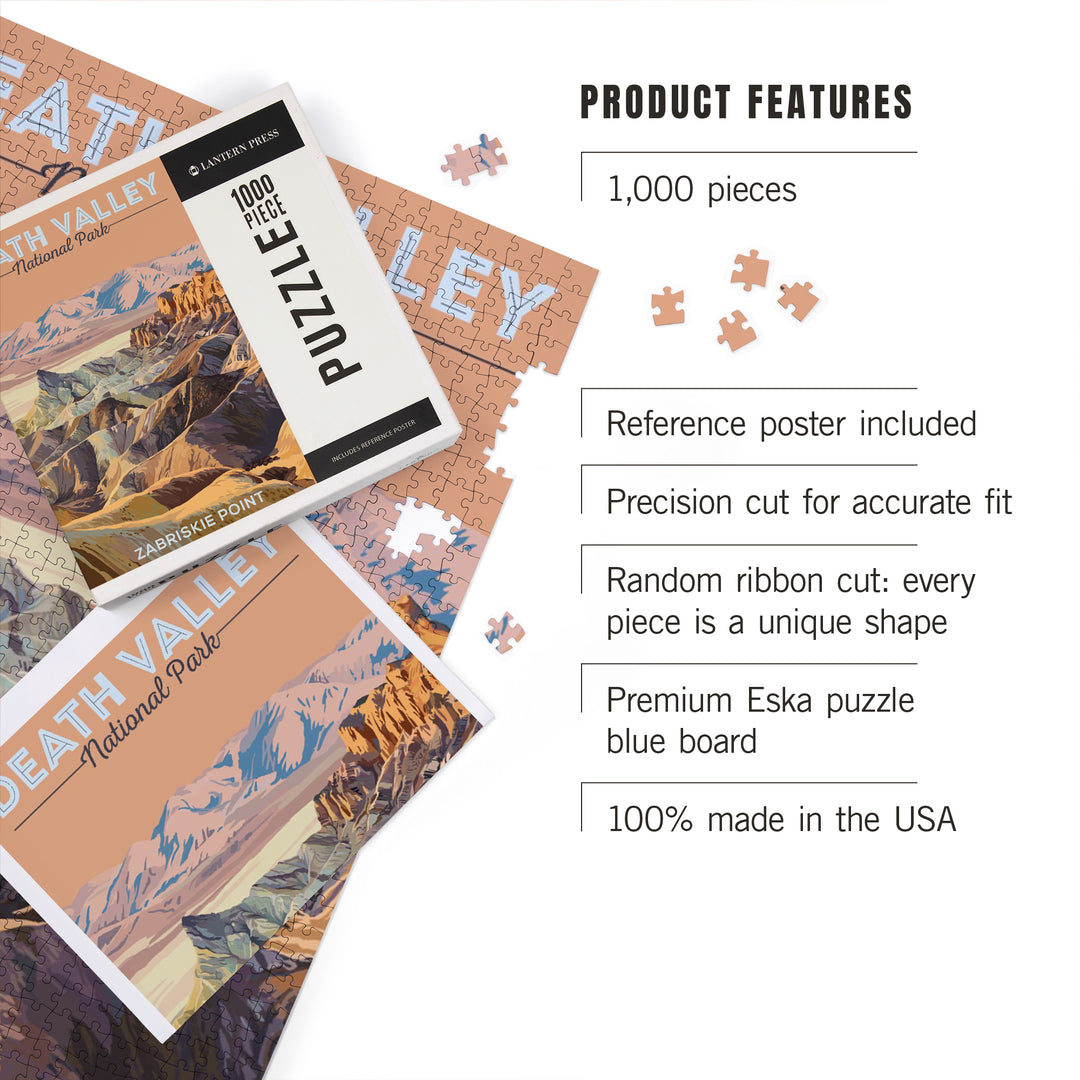 Death Valley National Park, California, Zabriskie Point, Painterly Series, Jigsaw Puzzle