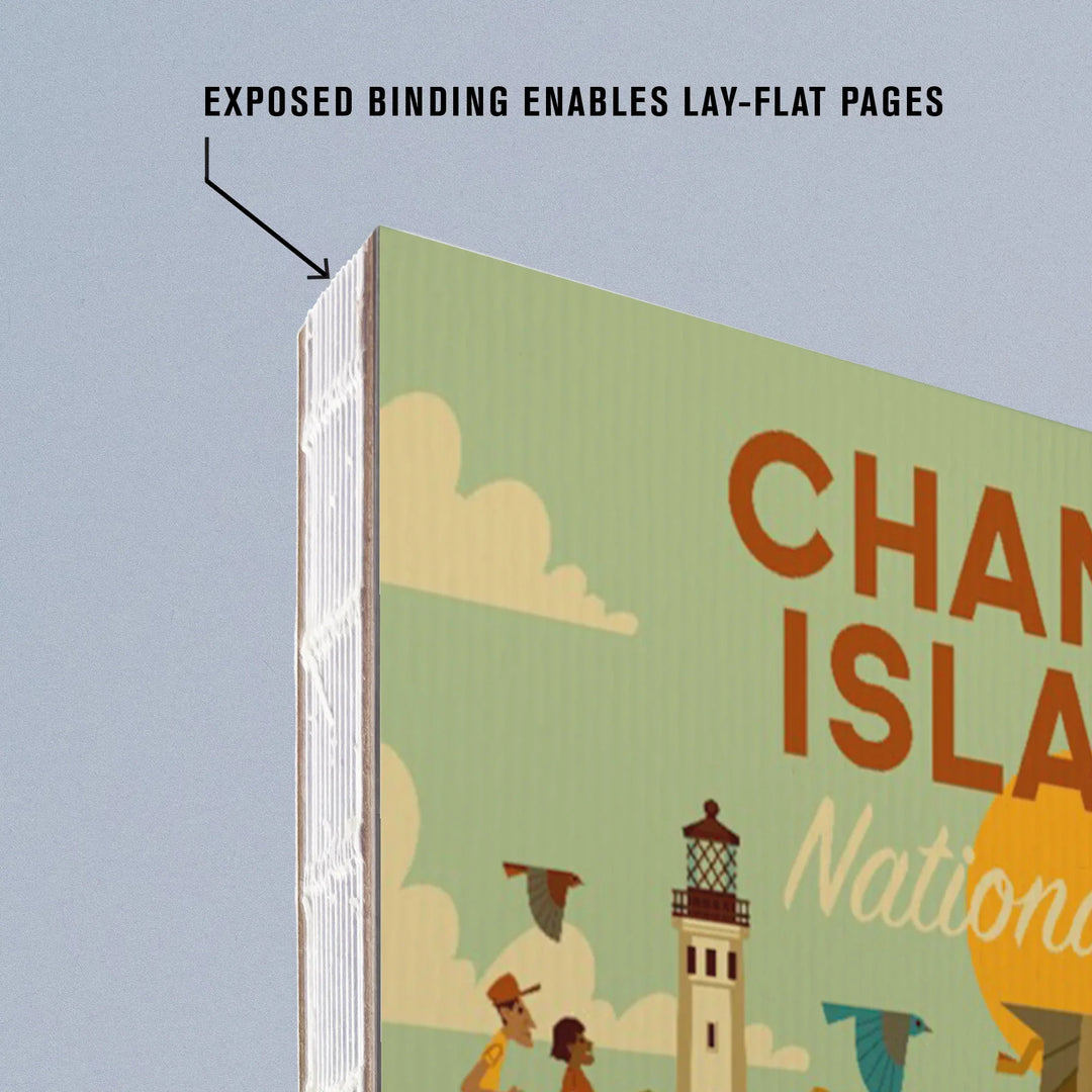 Lined 6x9 Journal, Channel Islands National Park, California, Geometric National Park Series, Lay Flat, 193 Pages, FSC paper