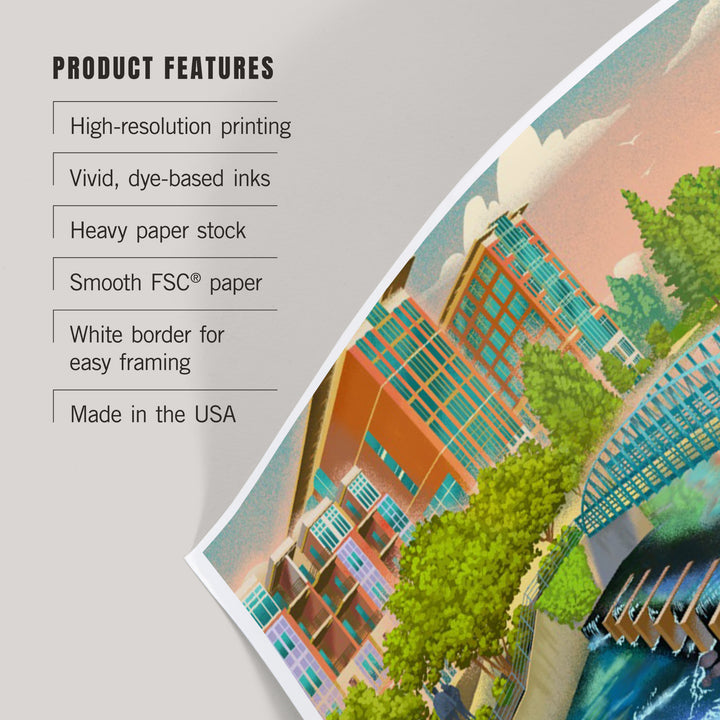 Greenville, South Carolina, Lithograph, Art & Giclee Prints