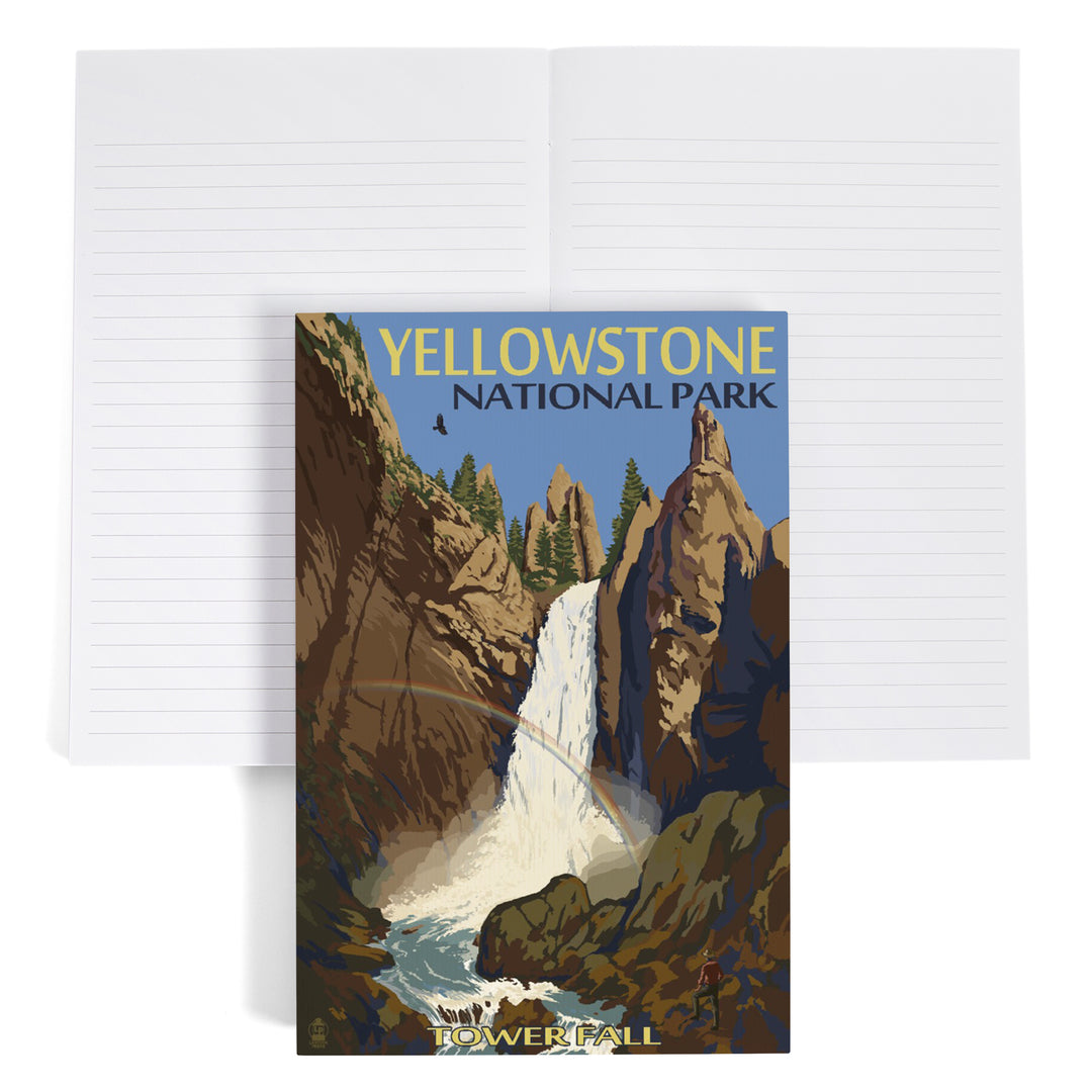 Lined 6x9 Journal, Yellowstone National Park, Wyoming, Tower Fall, Lay Flat, 193 Pages, FSC paper