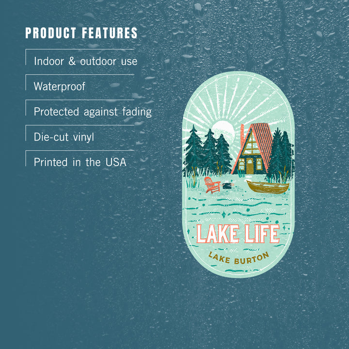 Lake Burton, Georgia, Lake Life Series, Lake life, Contour, Vinyl Sticker