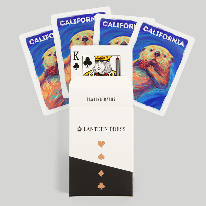 Playing Cards, California, Vivid, Sea Otter, 52 Card Deck with Jokers in Box, Unique Art