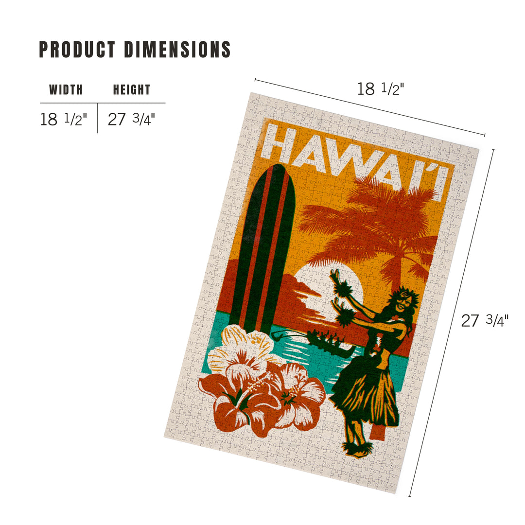 Hawai'i, Woodblock, Jigsaw Puzzle