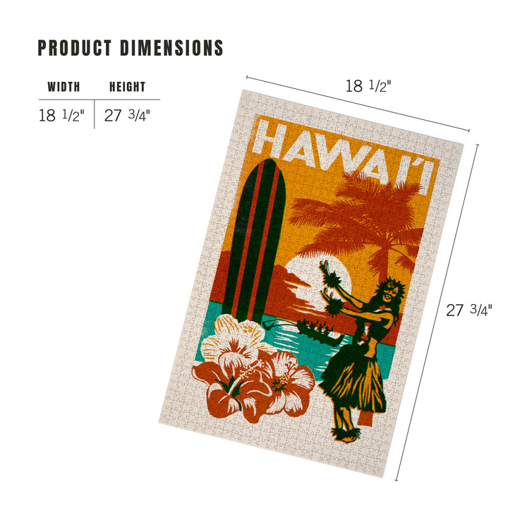 Hawai'i, Woodblock, Jigsaw Puzzle