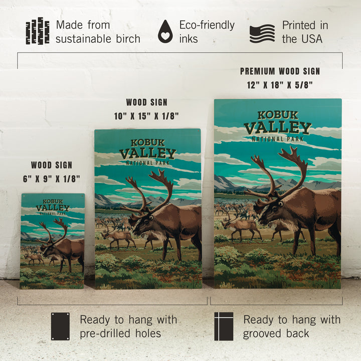 Kobuk Valley National Park, Alaska, Painterly National Park Series, Wood Signs and Postcards