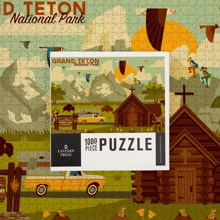 Grand Teton National Park, Wyoming, Geometric Experience Collection, Jigsaw Puzzle