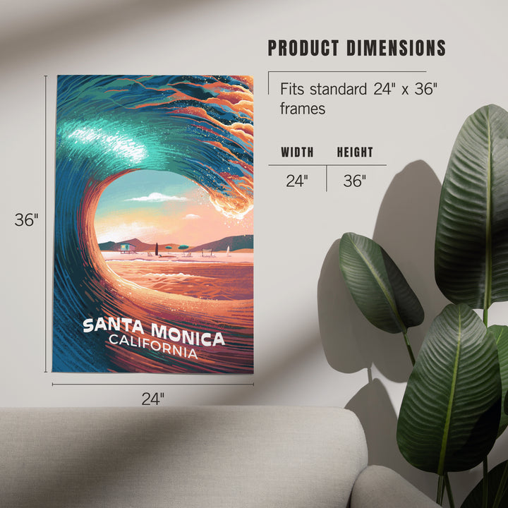 Santa Monica, California, Epic Wave, Art & Giclee Prints