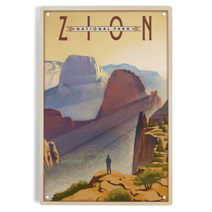 Zion National Park, Lithograph, Metal Signs