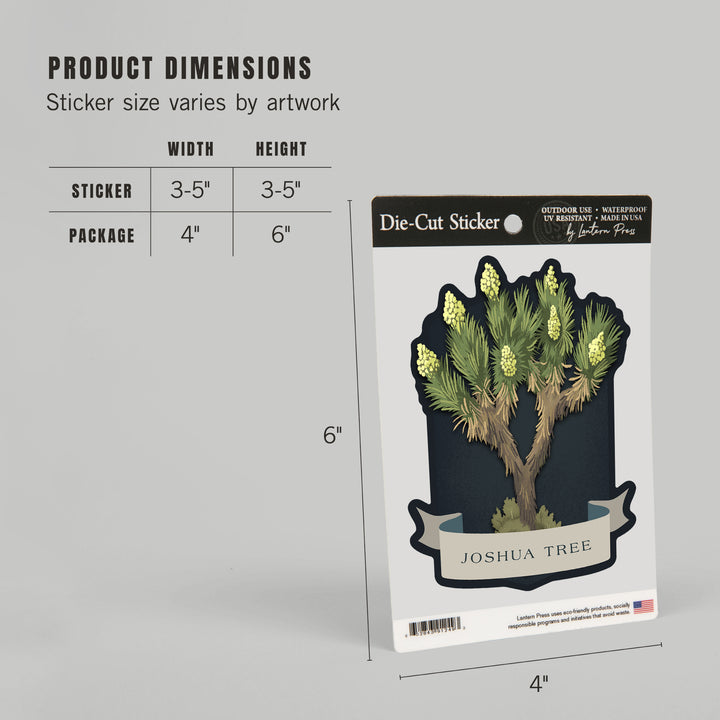 Vintage Flora Noir, Joshua Tree, Vinyl Sticker