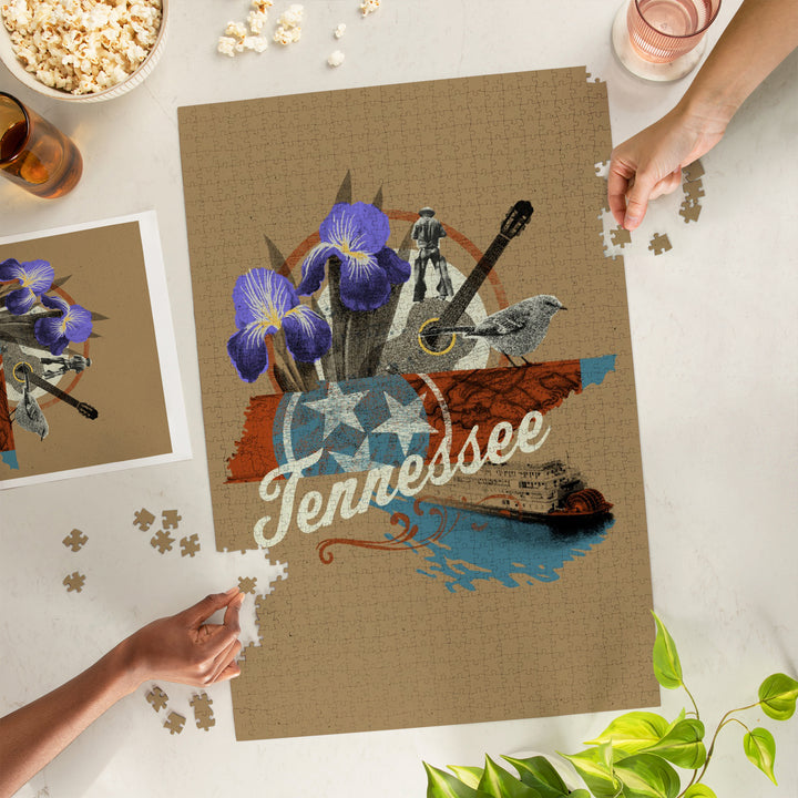 Tennessee, State Photomontage, State Series, Jigsaw Puzzle