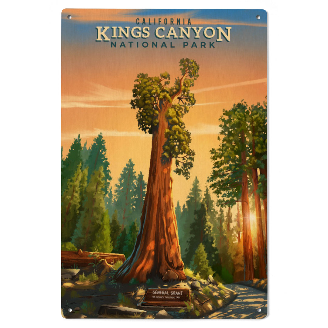Kings Canyon National Park, California, General Grant, Oil Painting, Lantern Press Artwork, Wood Signs and Postcards