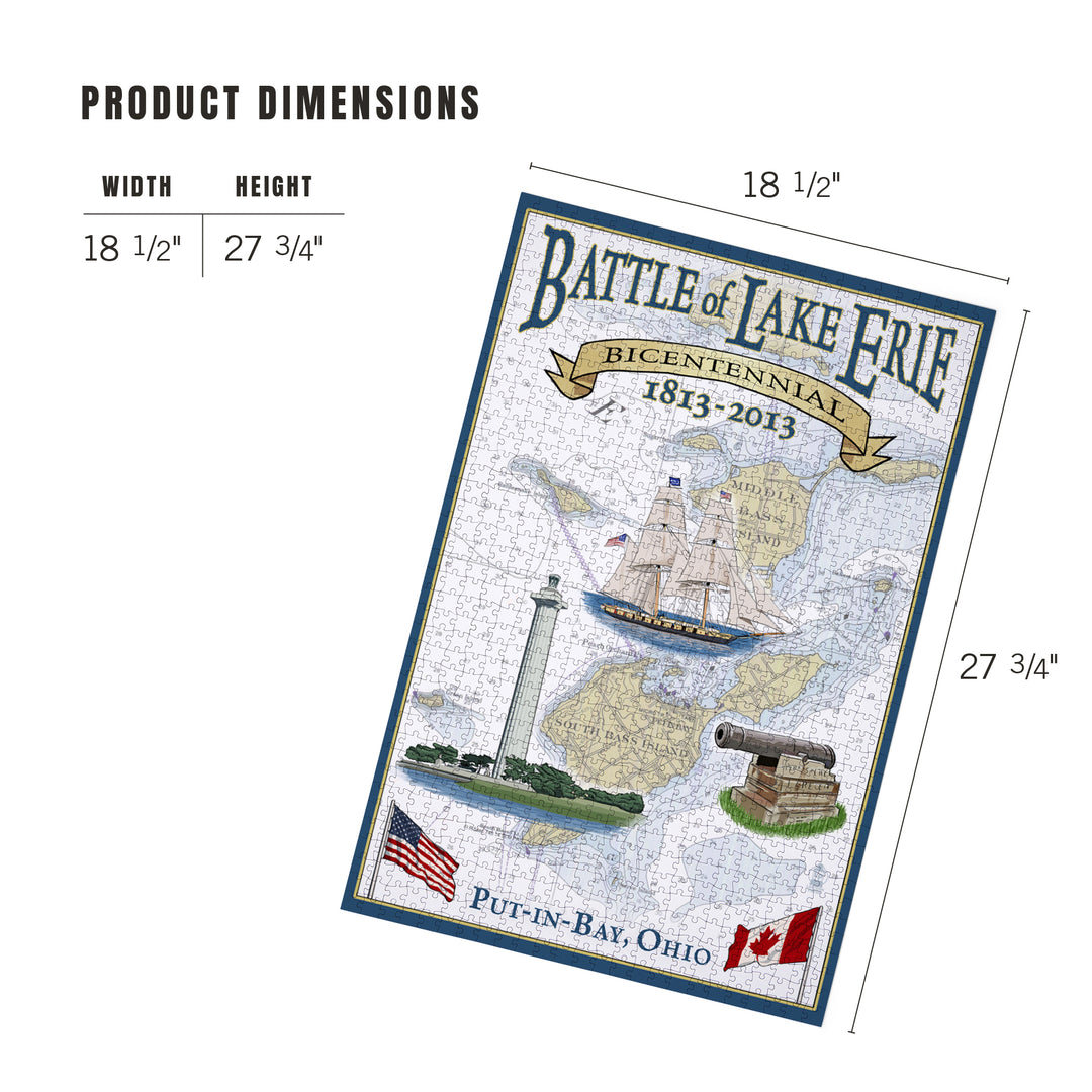 Put-In-Bay, Ohio, Battle of Lake Erie Nautical Chart, 1000 Piece Jigsaw Puzzle