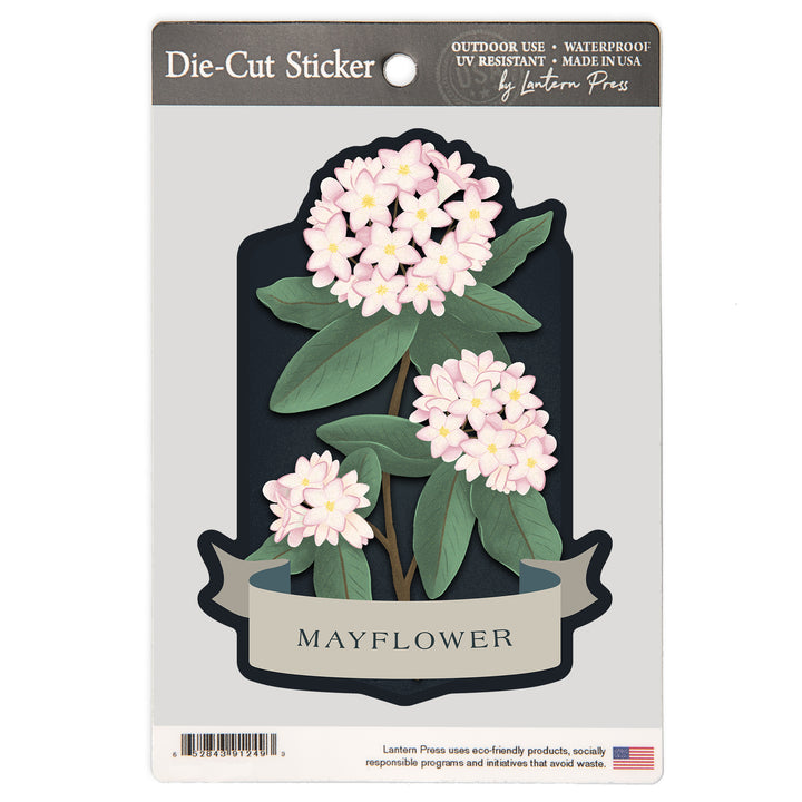 Vintage Flora Noir, Mayflower, Vinyl Sticker