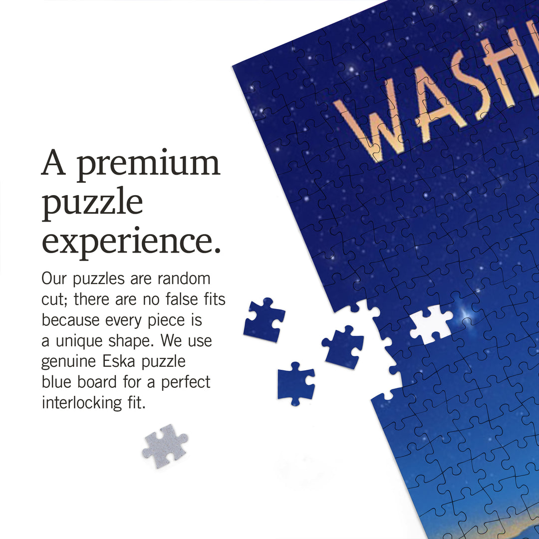 Washington, DC, Lithograph City Series, Night Skyline, 1000 Piece Jigsaw Puzzle