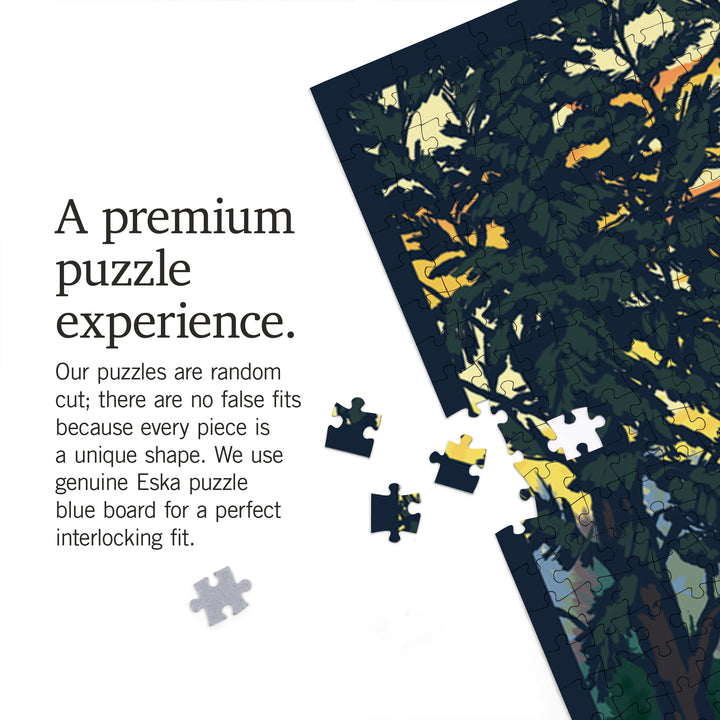 The Adirondacks, Cabin in the Woods, Jigsaw Puzzle