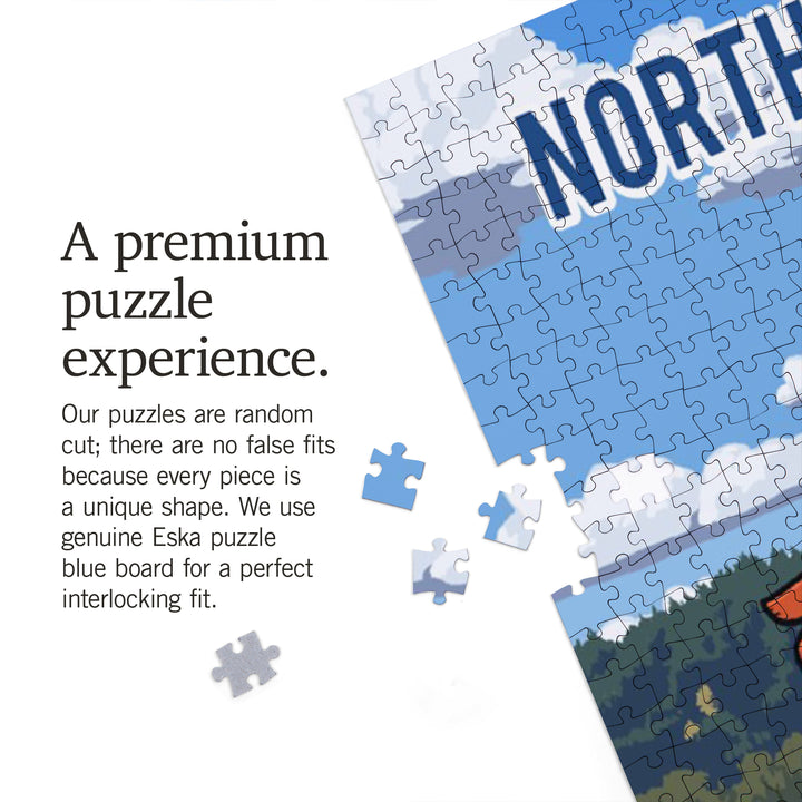 North Carolina, Signpost, Vineyard, Jigsaw Puzzle