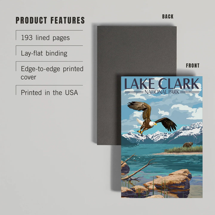 Lined 6x9 Journal, Lake Clark National Park, Alaska, Lake View, Lay Flat, 193 Pages, FSC paper