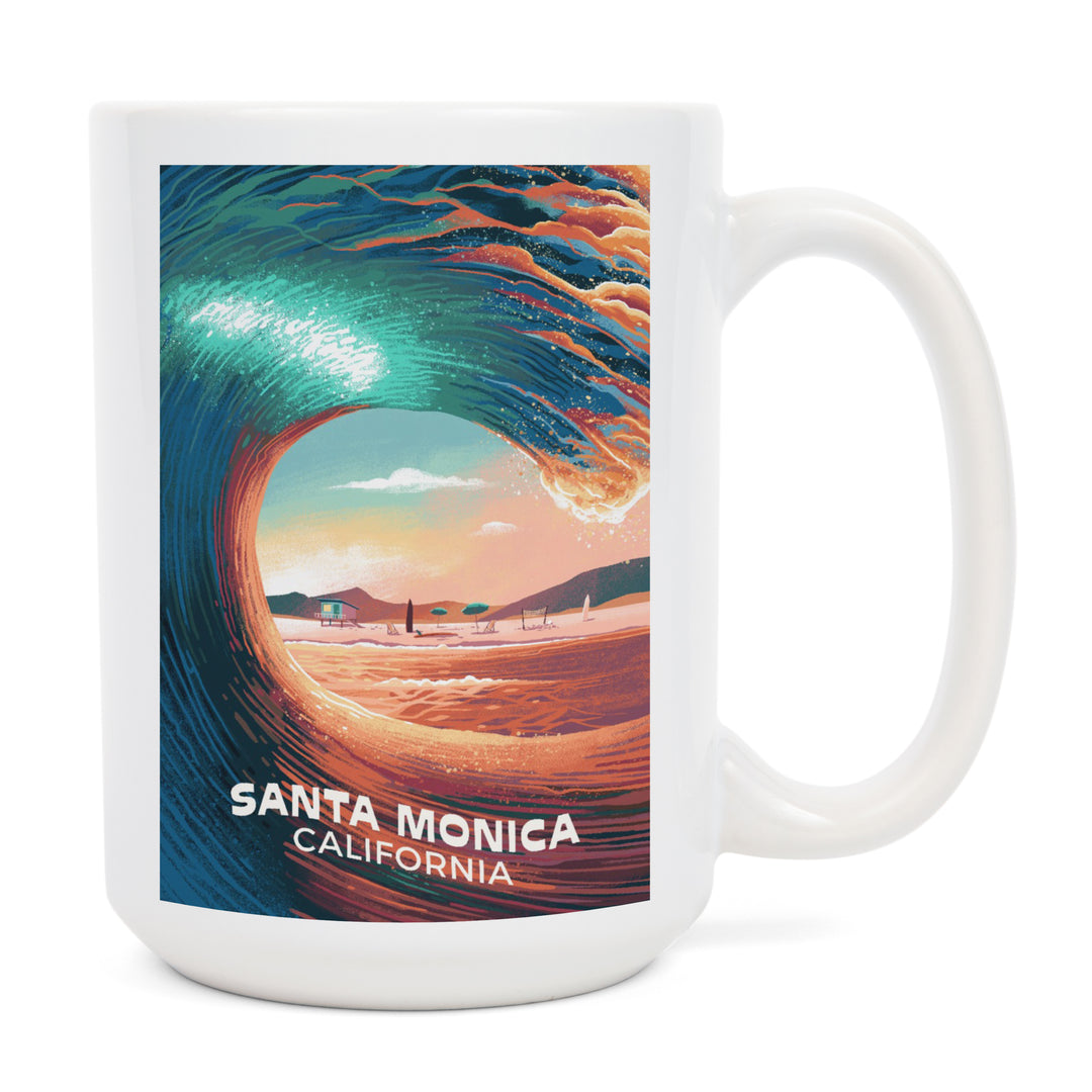 Santa Monica, California, Epic Wave, Ceramic Mug