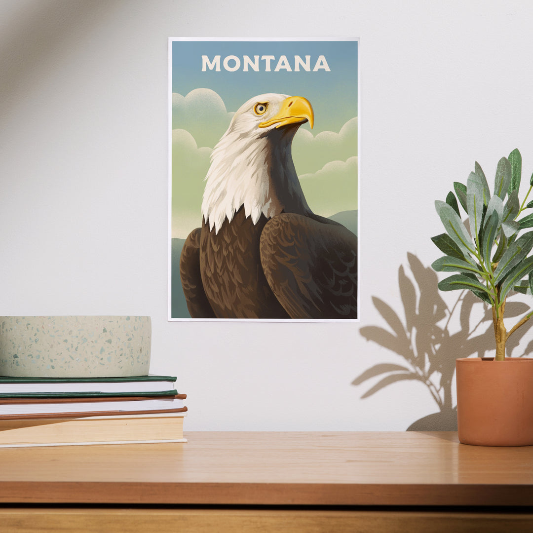 Montana, Lithograph Wildlife Series, Bald Eagle, Art & Giclee Prints