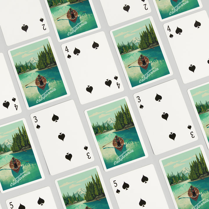 Playing Cards, Groveland, California, Quiet Explorer, Boating, Mountain, 52 Card Deck with Jokers in Box, Unique Art