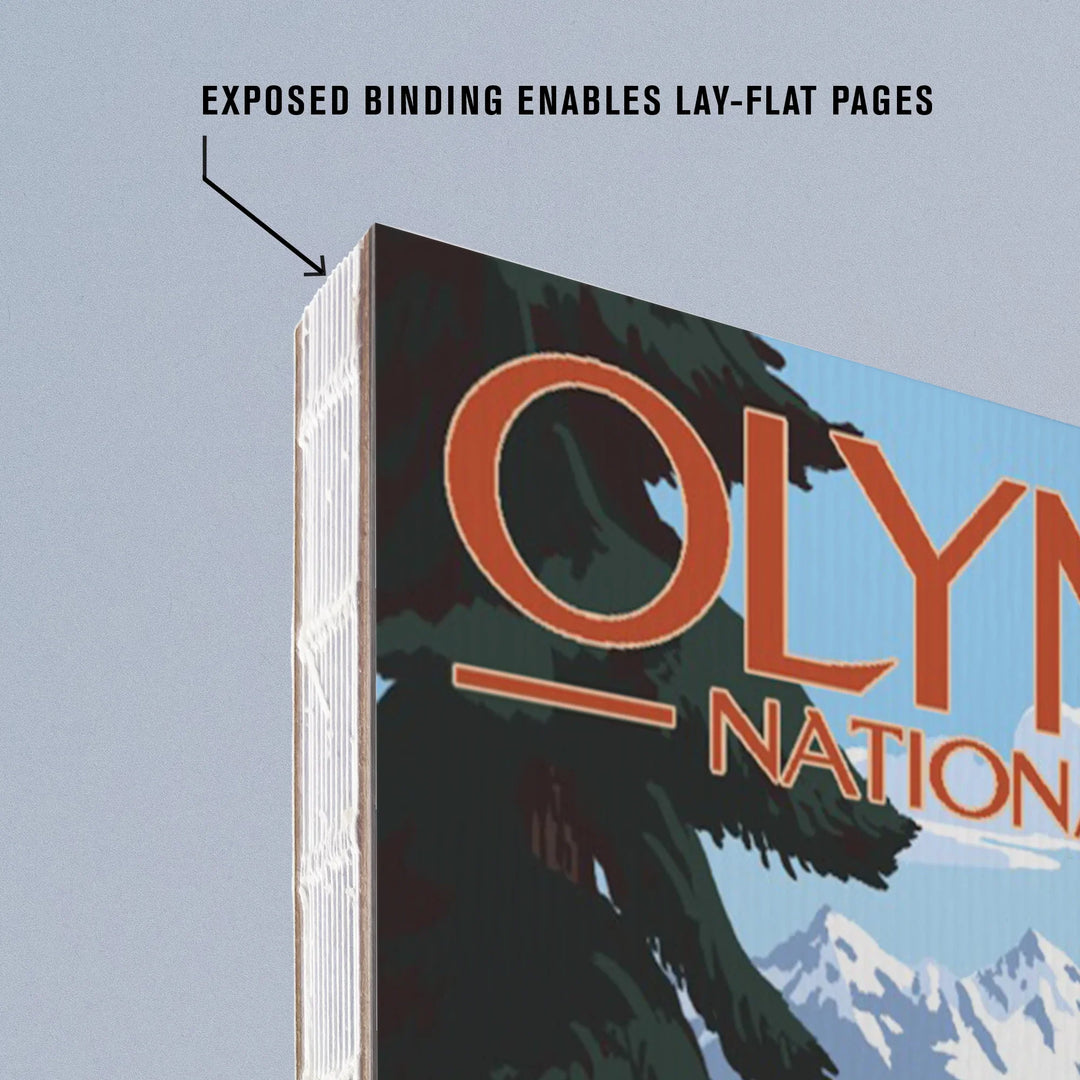 Lined 6x9 Journal, Olympic National Park, Washington, Grand Valley, Elk, Lay Flat, 193 Pages, FSC paper