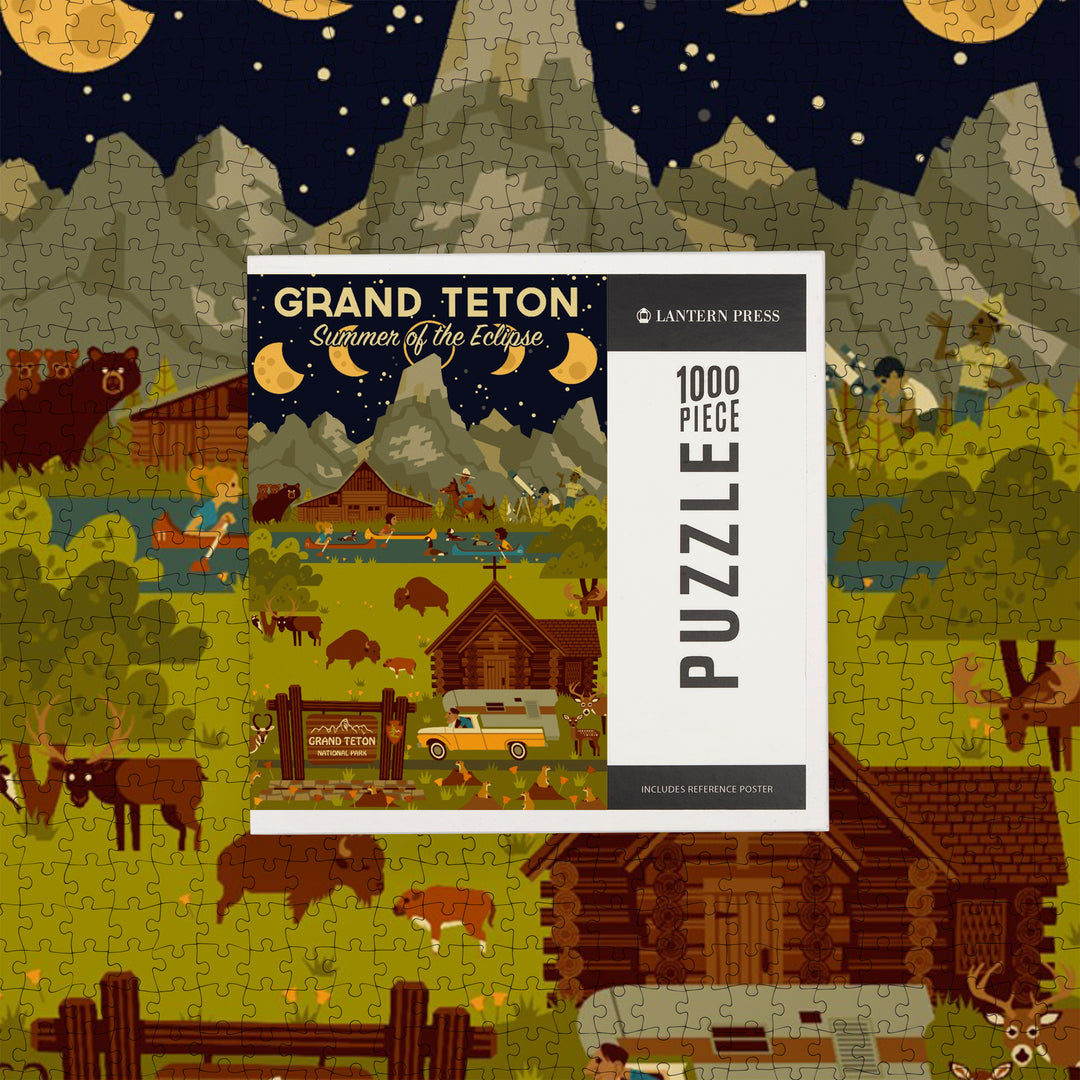Grand Teton National Park, Wyoming, Summer of the Eclipse, Geometric, Jigsaw Puzzle