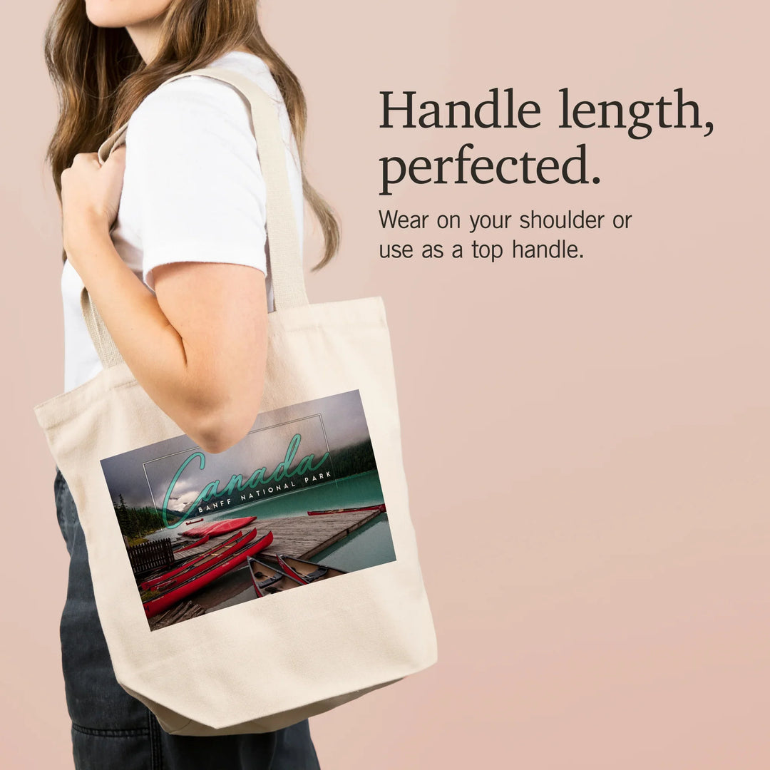 Banff National Park, Canada, Lake Louise and Boats, Photography, Tote Bag