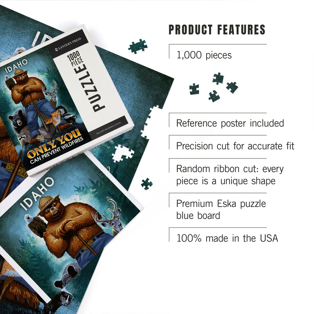 Idaho, Smokey Bear, Only You Can Prevent Wildfires, Officially Licensed, 1000 Piece Jigsaw Puzzle
