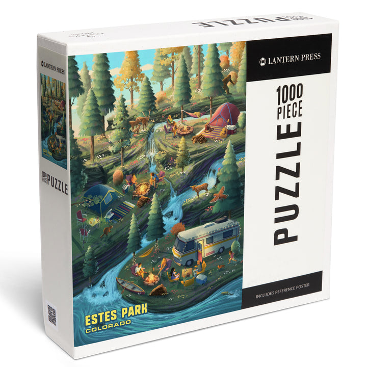 Estes Park, Colorado, Camping Enjoyment, Jigsaw Puzzle