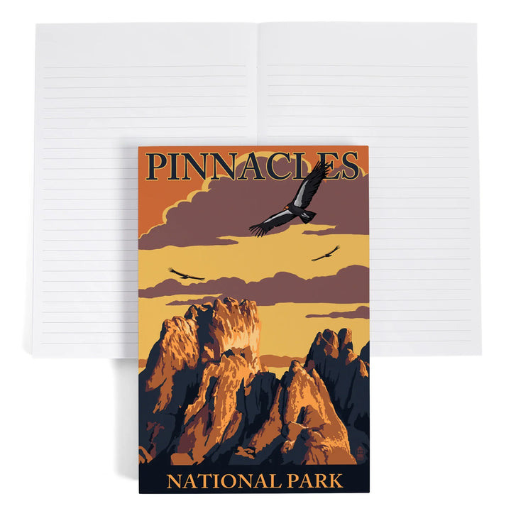 Lined 6x9 Journal, Pinnacles National Park, California, Condors, Lay Flat, 193 Pages, FSC paper