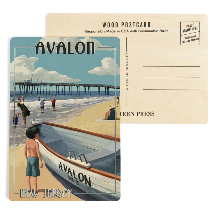Avalon, New Jersey, Lifeboat, Wood Sign and Postcards