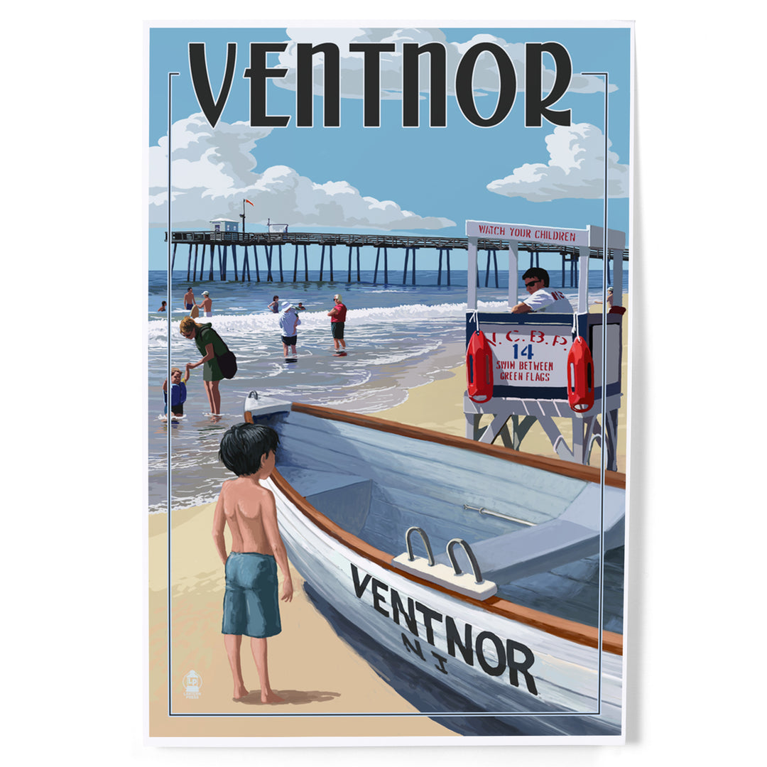 Ventnor, New Jersey, Lifeguard Stand, Art & Giclee Prints