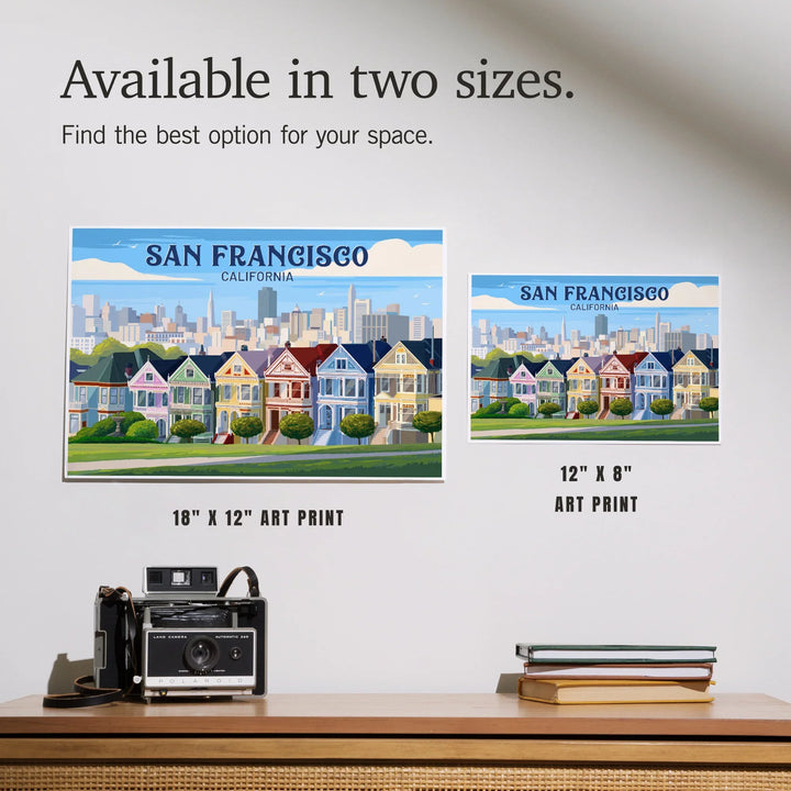 San Francisco, California, Painterly, Painted Houses, Art & Giclee Prints