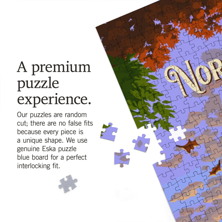 North Georgia Mountains, Painterly, Autumn Barn, 1000 Piece Jigsaw Puzzle