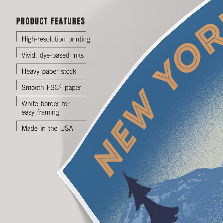 New York, Lithograph, Elk and Mountains Scene, Art & Giclee Prints