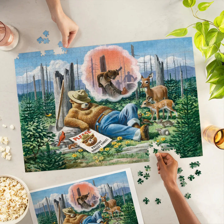 Smokey Bear, Dream of a Well-Remembered Forest Fire, Jigsaw Puzzle