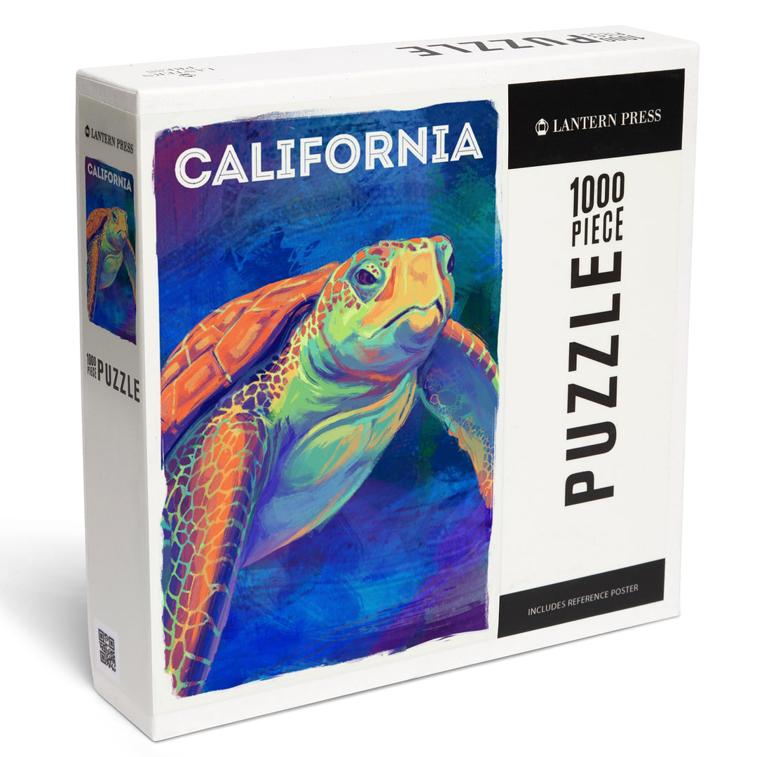 California, Vivid, Sea Turtle, Jigsaw Puzzle