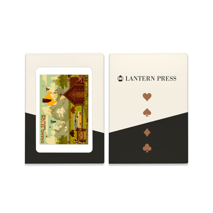 Playing Cards, Grand Teton National Park, Wyoming, Geometric Experience Collection, 52 Card Deck with Jokers in Box, Unique Art