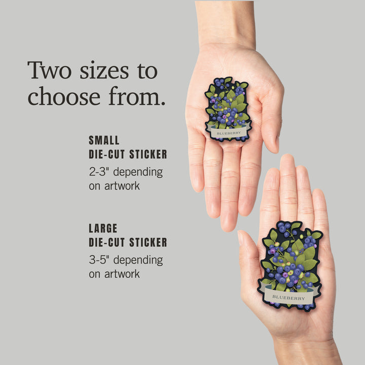 Vintage Flora Noir, Blueberry, Vinyl Sticker