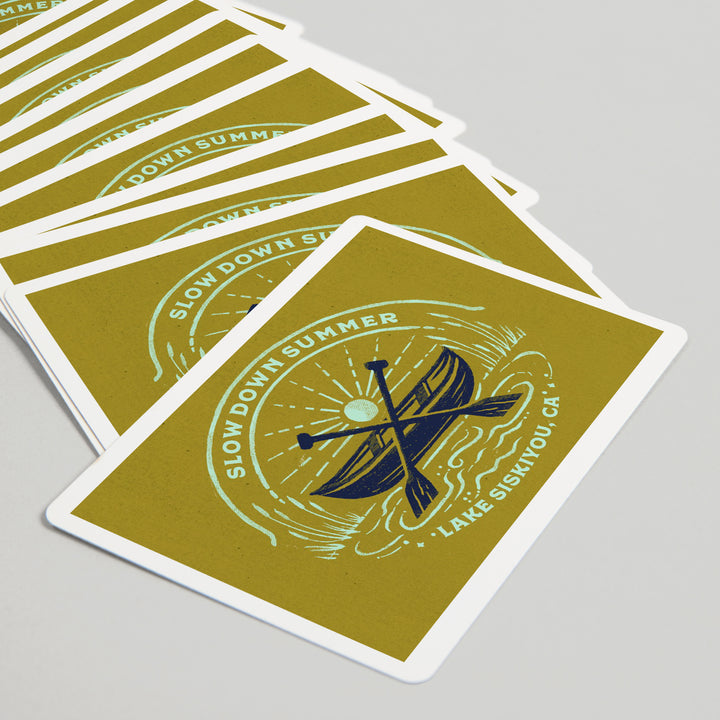 Playing Cards, Lake Siskiyou, California, Lake Life Series, Slow Down Summer, 52 Card Deck with Jokers in Box, Unique Art
