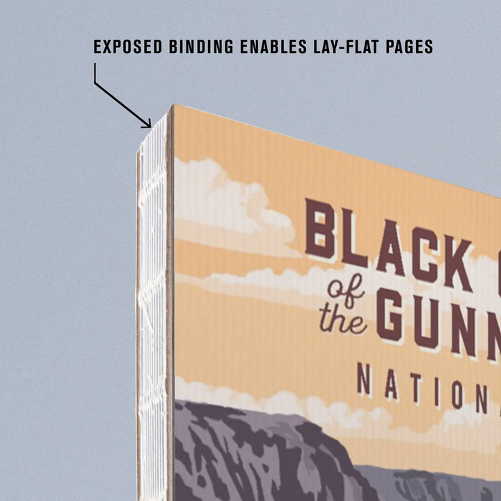 Lined 6x9 Journal, Black Canyon of the Gunnison National Park, Colorado, Painterly National Park Series, Lay Flat, 193 Pages, FSC paper