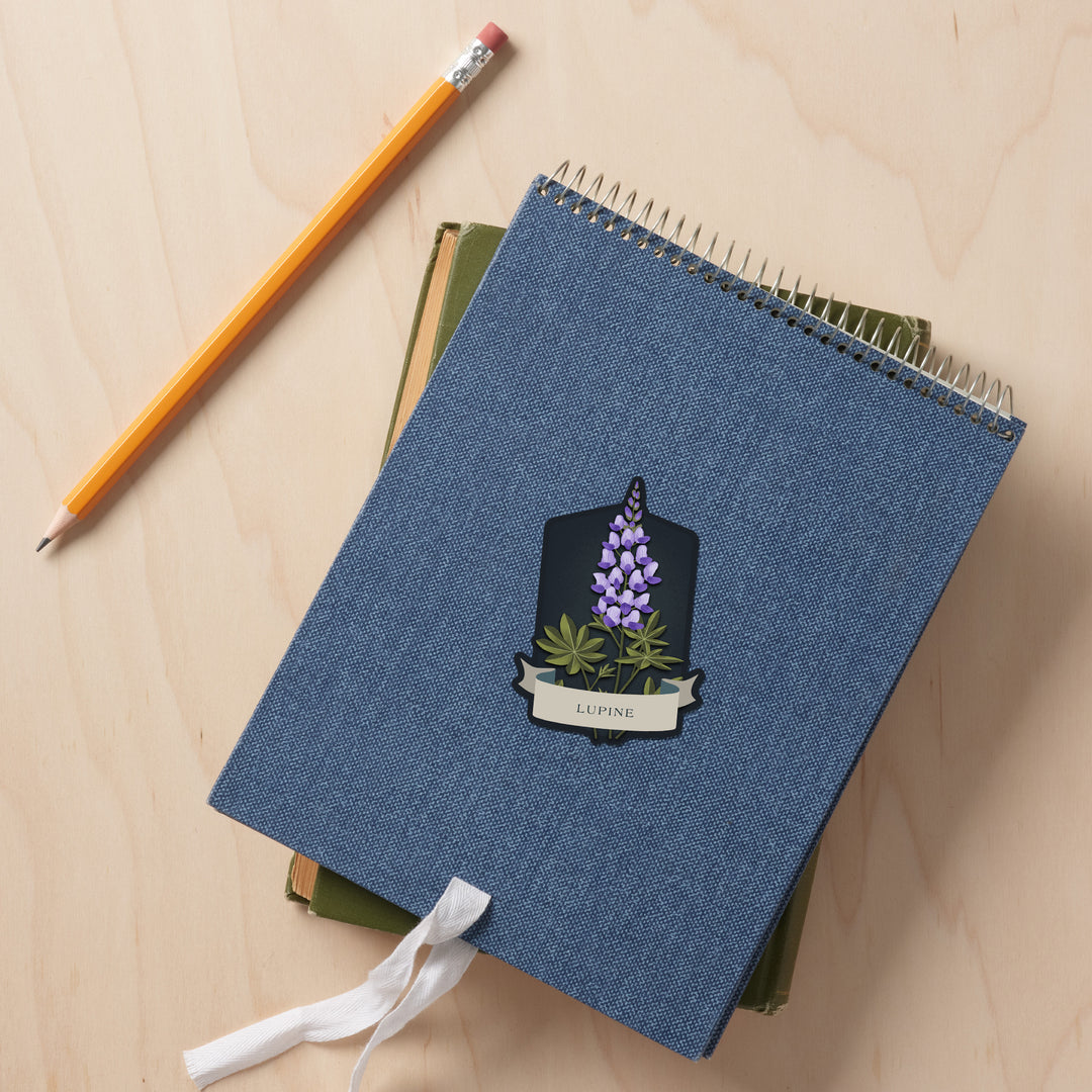 Vintage Flora Noir, Lupine, Vinyl Sticker