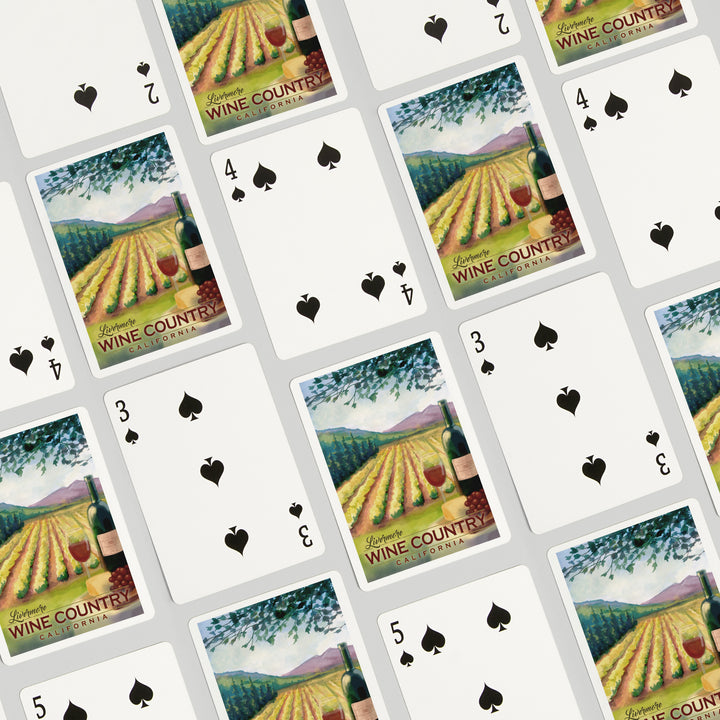 Playing Cards, Livermore, California, Wine Country, 52 Card Deck with Jokers in Box, Unique Art