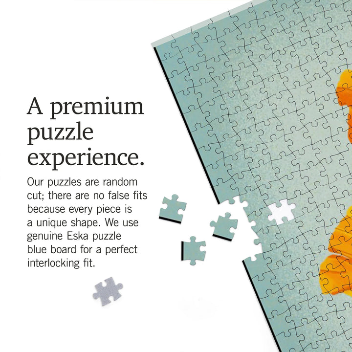 California, Vintage Flora, State Series, California Poppy, 1000 Piece Jigsaw Puzzle