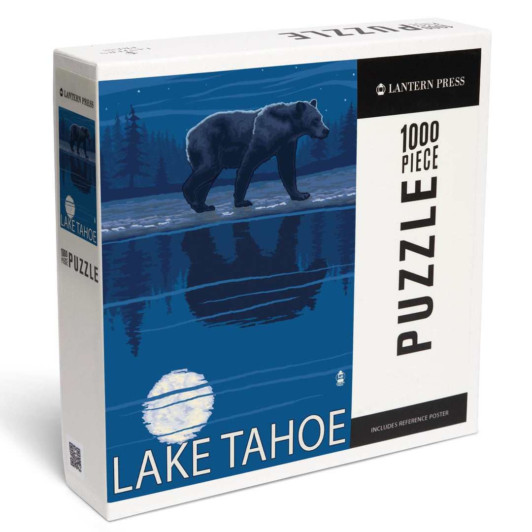 Lake Tahoe, California, Bear at Night, Jigsaw Puzzle