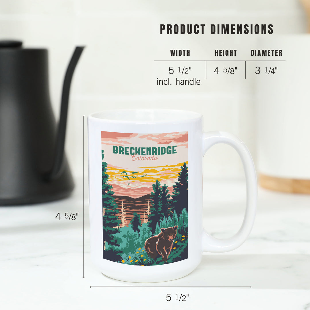 Breckenridge, Colorado, Explorer Series, Lantern Press Artwork, Ceramic Mug
