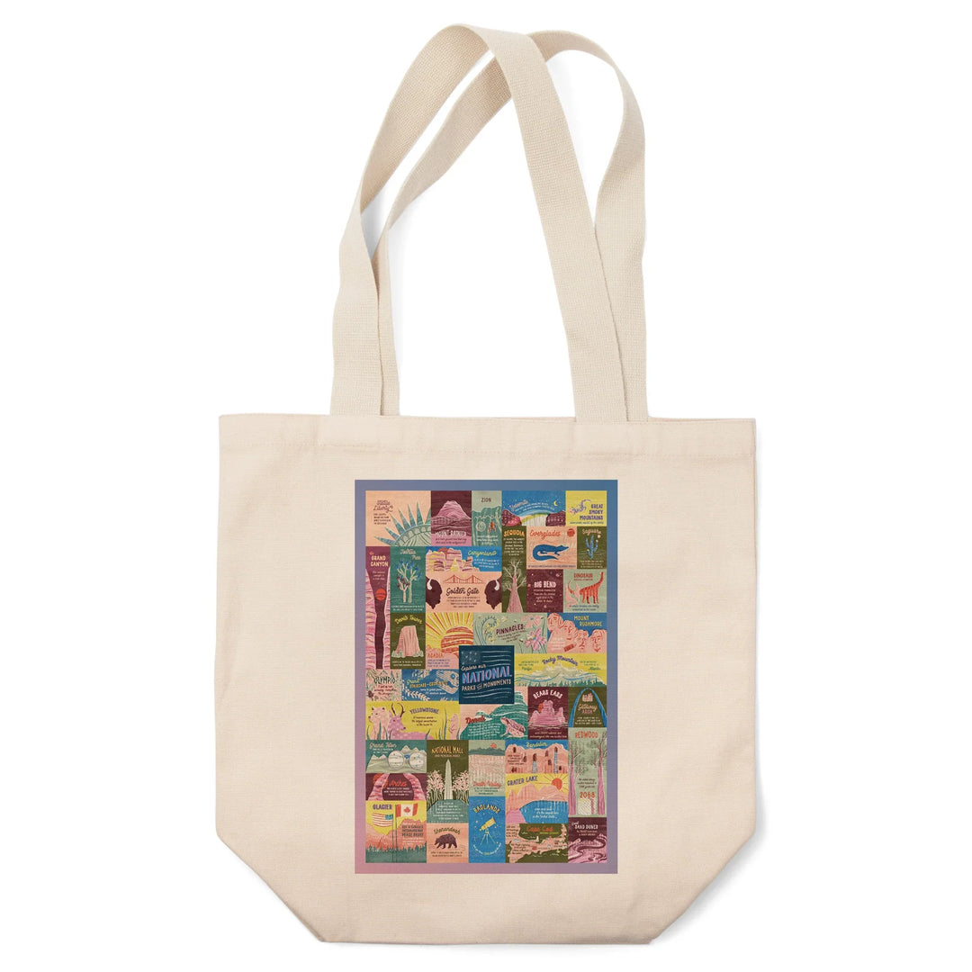 Explore Our National Parks and Monuments, Pastel, Tote Bag