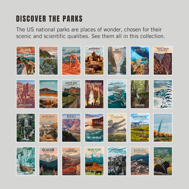 Protect Our National Parks, 63 Postcard Set, Unique Images from each National Park