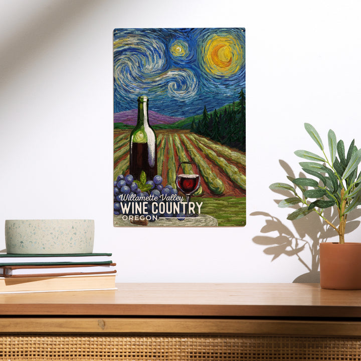 Willamette Valley, Oregon, Wine Country, Starry, Wood Sign and Postcards